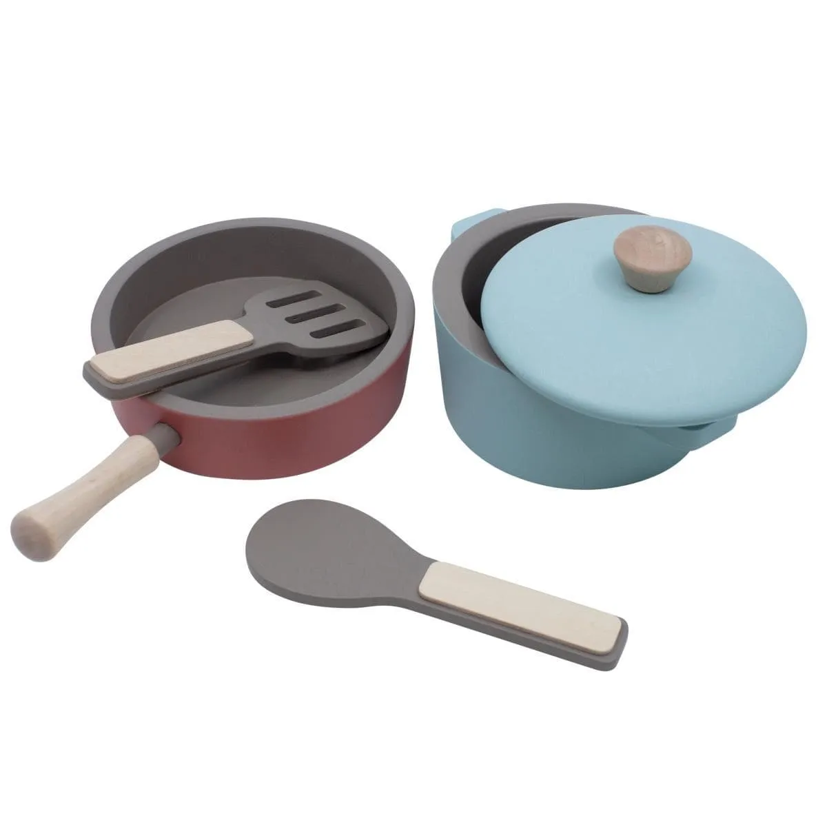 Sebra, Wooden kitchen tools set, warm grey