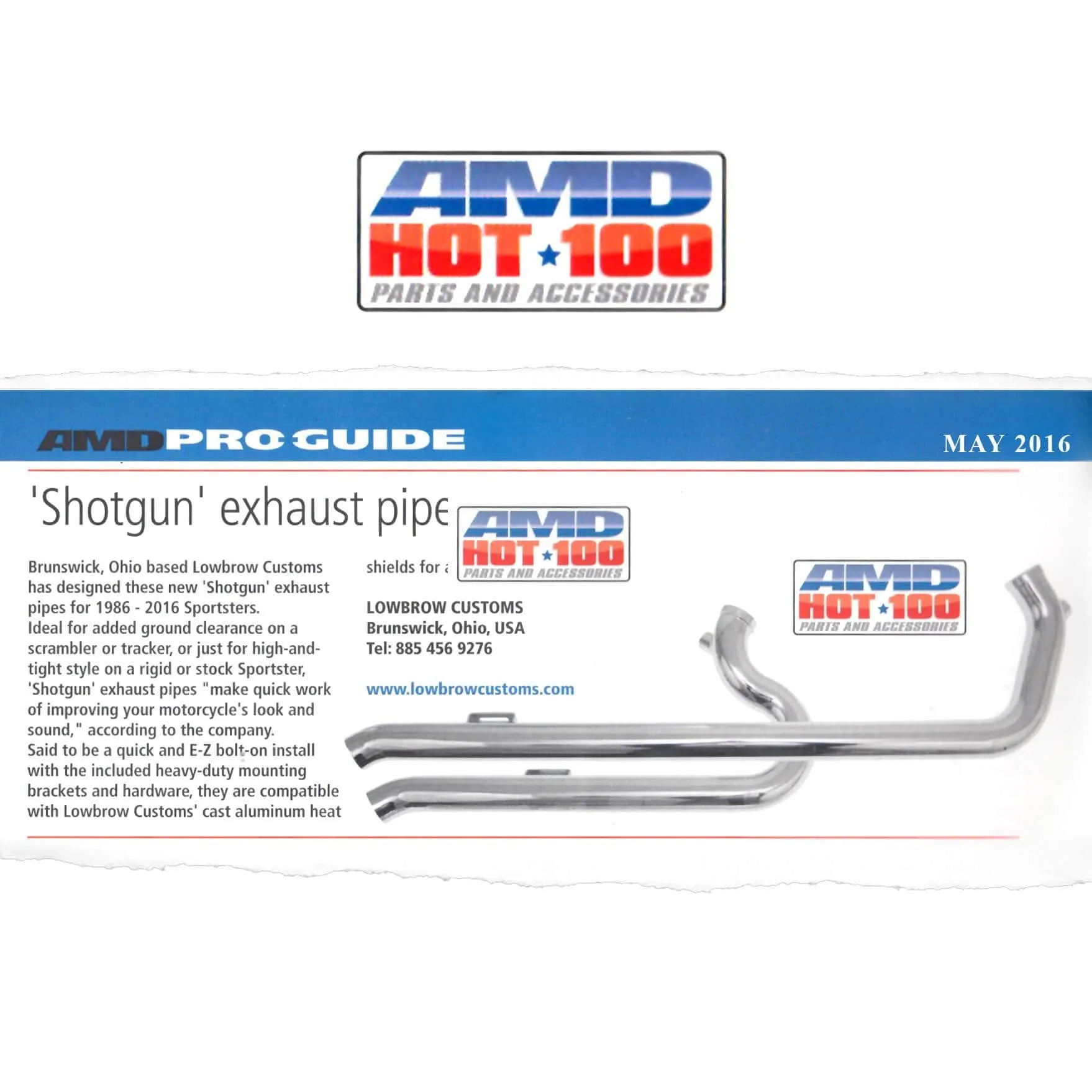 Shotgun Exhaust Pipes 1990-2003 Harley-Davidson Sportster XL Chrome