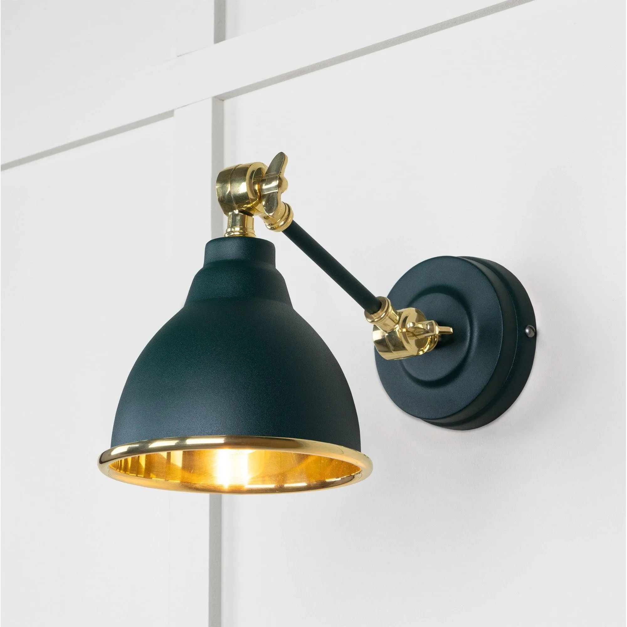 Smooth Brass Brindley Wall Light in Dingle | From The Anvil