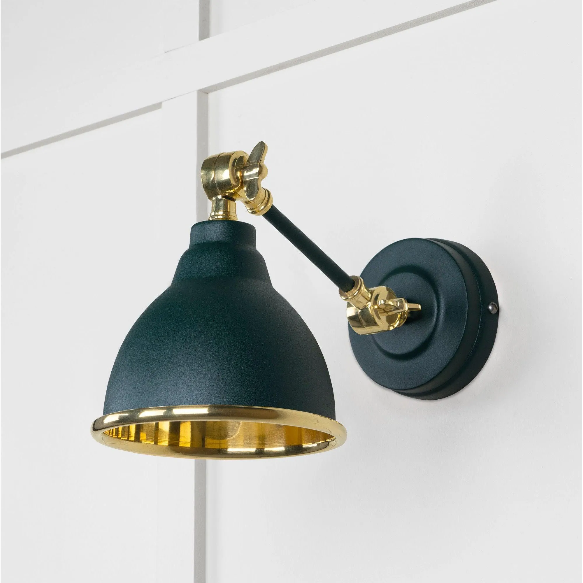 Smooth Brass Brindley Wall Light in Dingle | From The Anvil