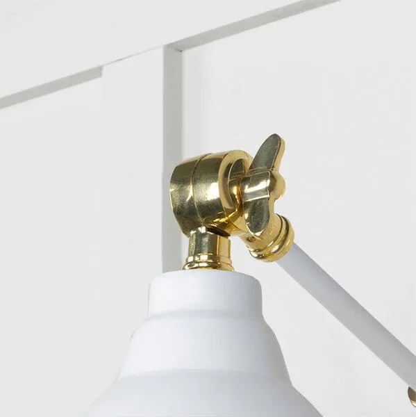 Smooth Brass Brindley Wall Light in Flock | From The Anvil