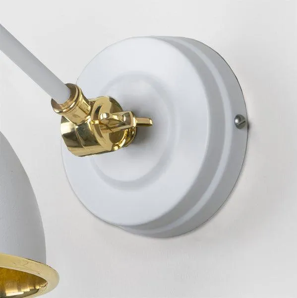 Smooth Brass Brindley Wall Light in Flock | From The Anvil