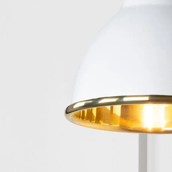 Smooth Brass Brindley Wall Light in Flock | From The Anvil