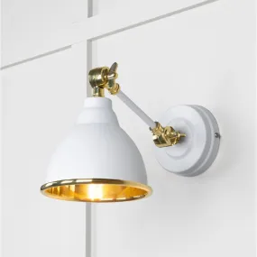 Smooth Brass Brindley Wall Light in Flock | From The Anvil