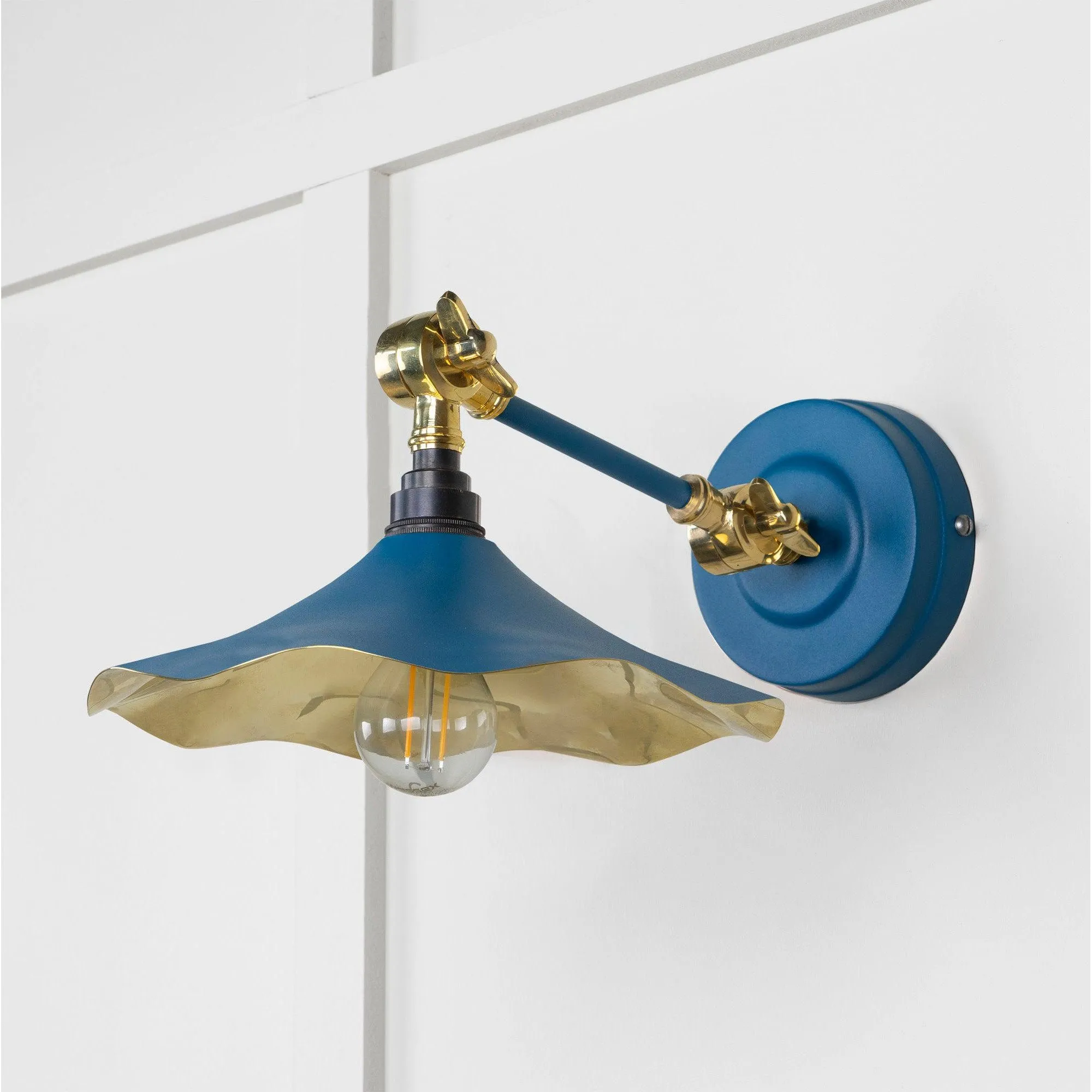 Smooth Brass Flora Wall Light in Upstream | From The Anvil