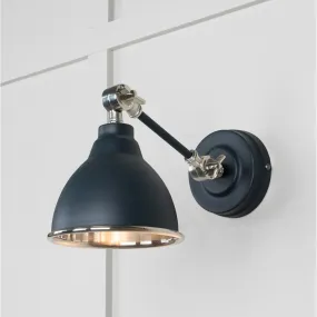 Smooth Nickel Brindley Wall Light in Soot | From The Anvil