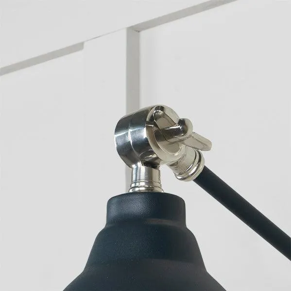 Smooth Nickel Brindley Wall Light in Soot | From The Anvil