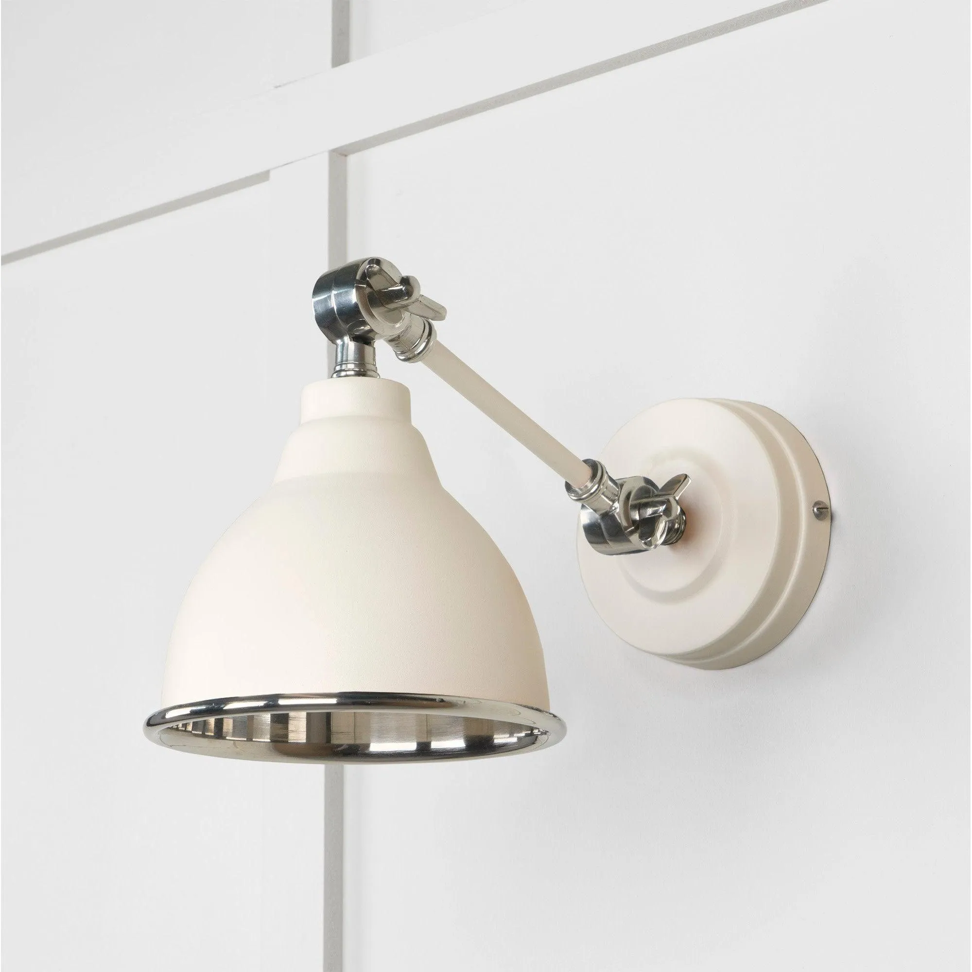 Smooth Nickel Brindley Wall Light in Teasel | From The Anvil