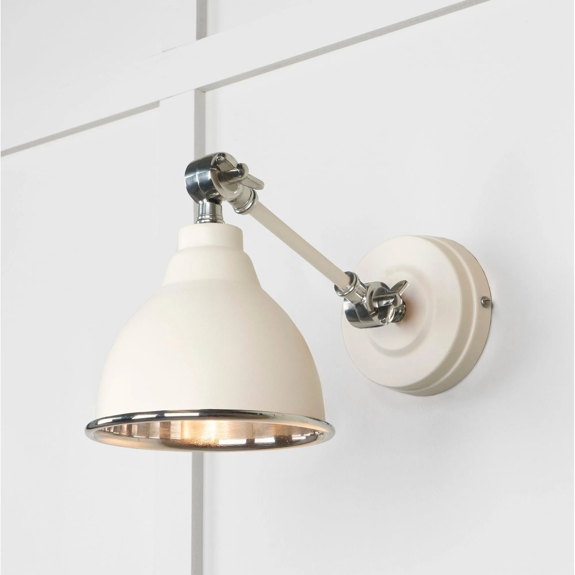 Smooth Nickel Brindley Wall Light in Teasel | From The Anvil