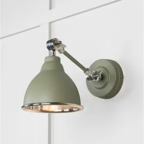 Smooth Nickel Brindley Wall Light in Tump | From The Anvil