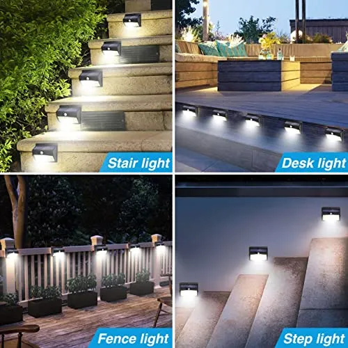 Solar Outdoor Lights, [138 LED/6 Packs] Solar Motion Sensor Security Lights with 3 Lighting Modes Wireless Solar Wall Lights Waterproof Solar Powered Lights for Garden Fence Yard Deck Garage