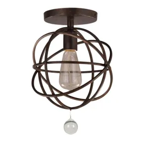 SOLARIS 1 LIGHT SEMI FLUSH CEILING MOUNT, ENGLISH BRONZE