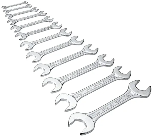 STANLEY 70-380E Double Open End Spanner Set (Matte Finish 12-Pieces)