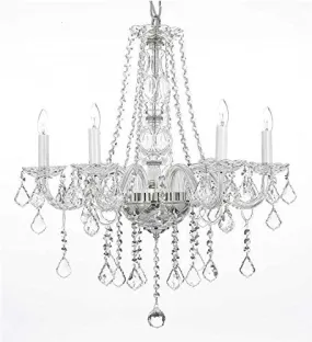 Swarovski Crystal Trimmed Chandelier Crystal Chandelier Lighting H25" X W24" - G46-B26/384/5 Sw