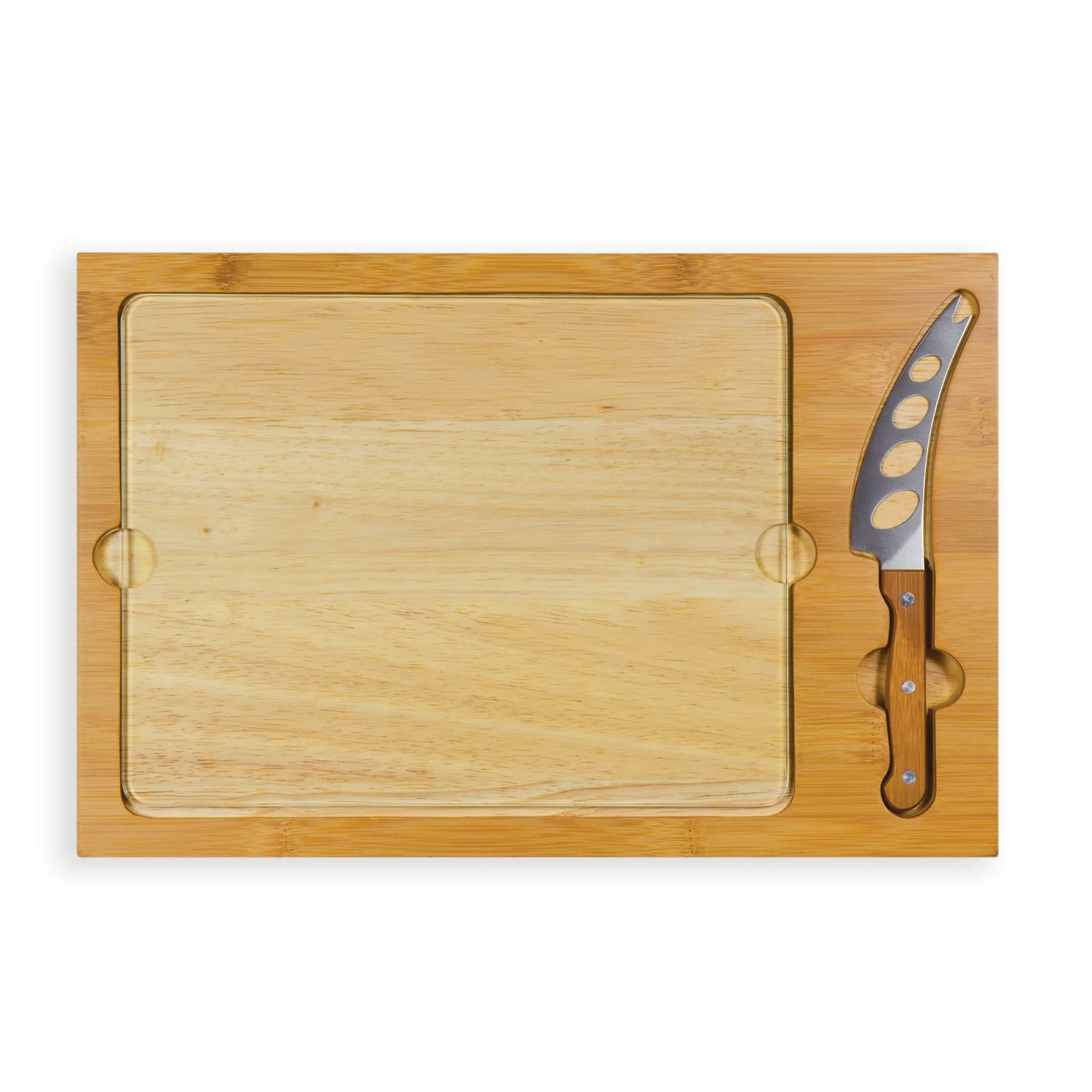 Tampa Bay Rays Baseball Diamond - Icon Glass Top Cutting Board & Knife Set