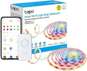 Tapo Smart LED Light Strip, 5m, Wi-Fi App Control RGBW Multicolour LED Strip, PU Coating, Works with Alexa & Google Home & Apple HomeKit, Suitable for TV Kitchen DIY Decoration (Tapo L930-5)