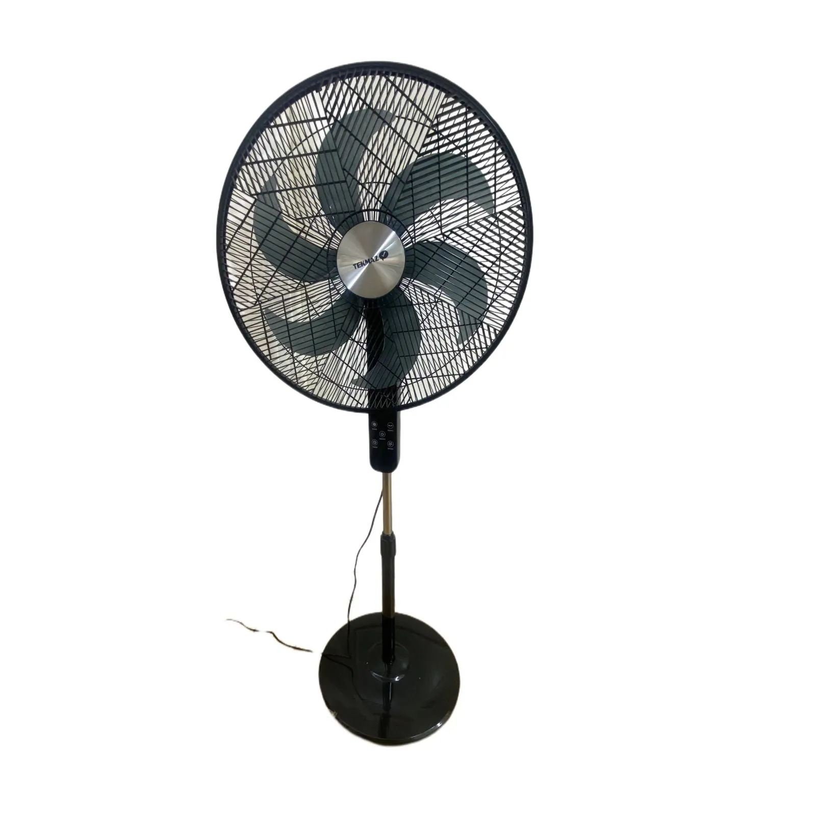 Tekmaz Stand Fan 18 Inch Black Digital Timer With Remote 4 Speeds