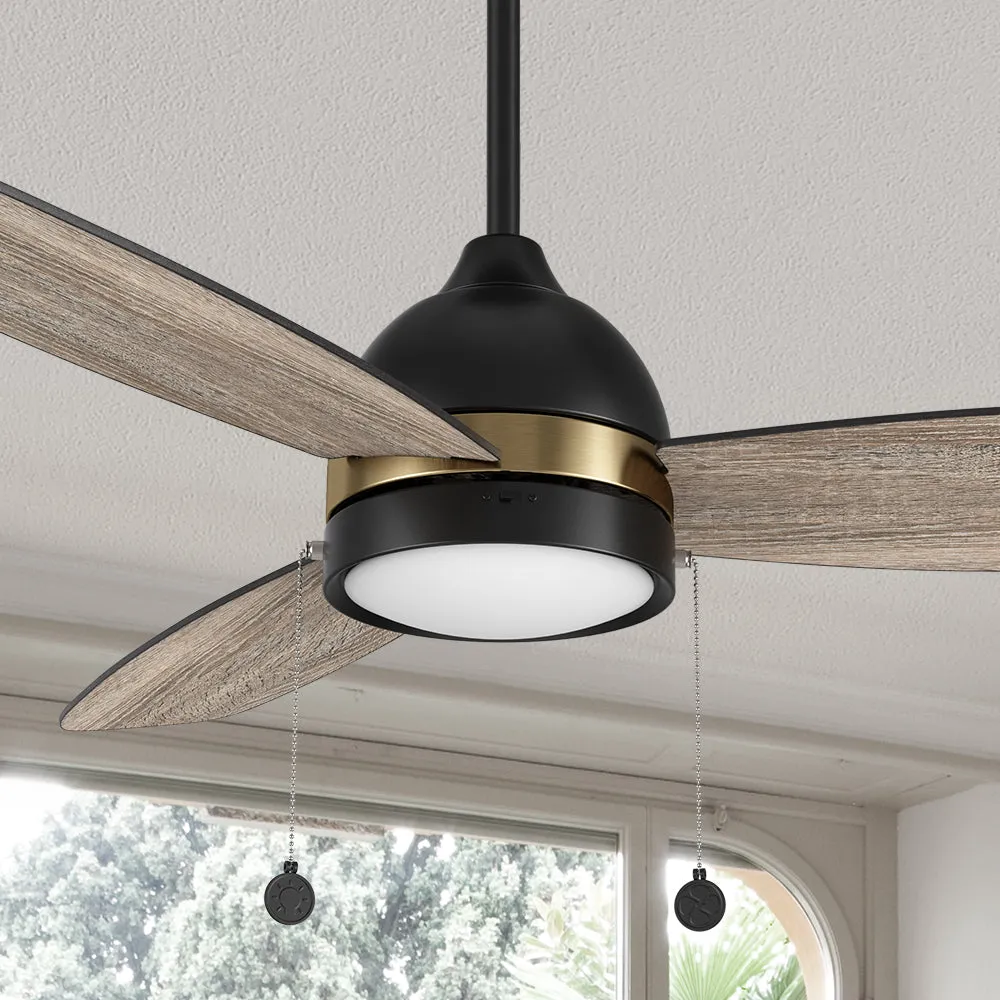 Tesoro 52 Inch Ceiling Fan with LED Light and Pull Chain