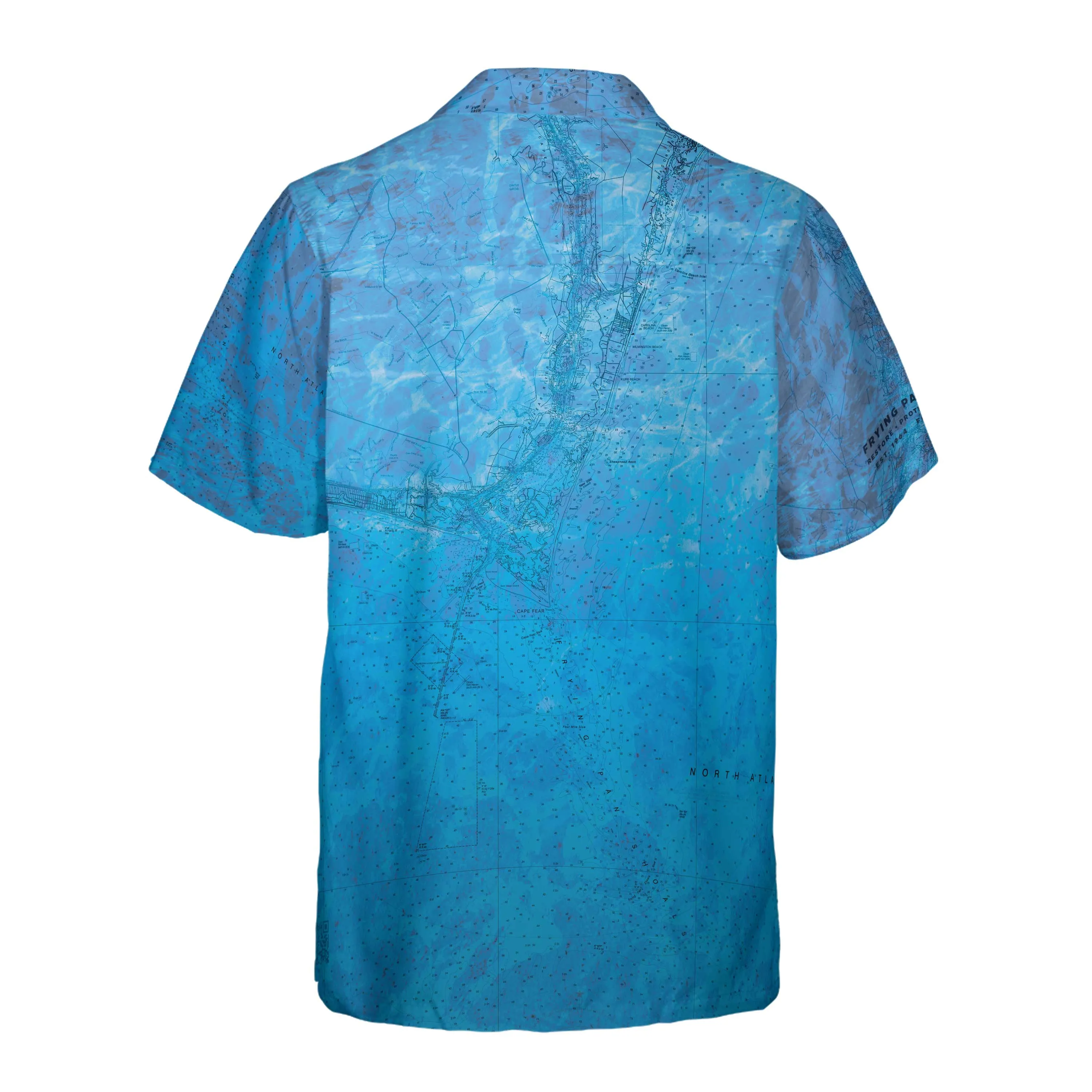 The Frying Pan Tower Deep Blue Coconut Button Camp Shirt