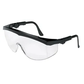 TK110 MCR Safety TK1 Series Safety Glasses, Clear Lens, Nylon Black Temple