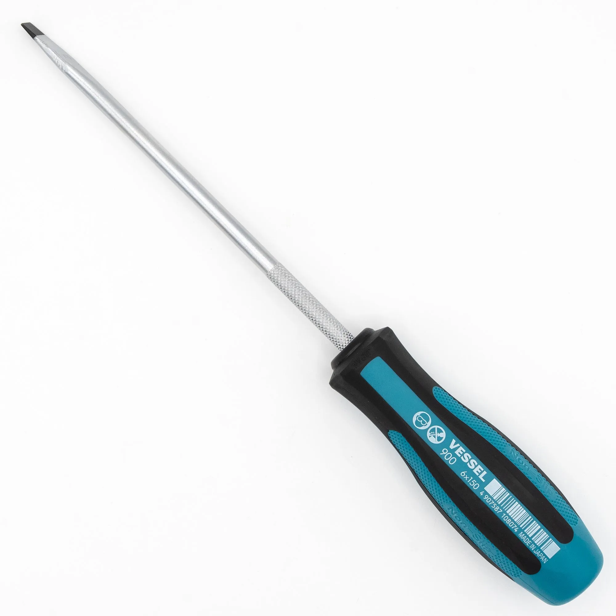 Vessel 900 S6 150 Slotted 6mm x 6" Blade (O.A.L. 10-1/4") Magnetic Megadora Flat Blade Screwdriver