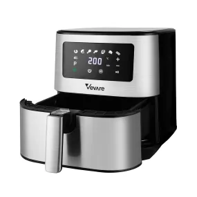 Vevare Air Fryer 5.5L LCD Airfryers Electric Oven Oil Free Kitchen Cooker Silver