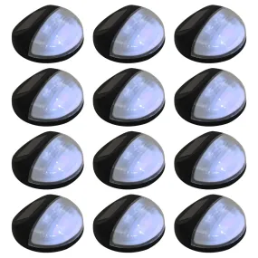 vidaXL Outdoor Solar Wall Lamps LED 12 pcs Round Black