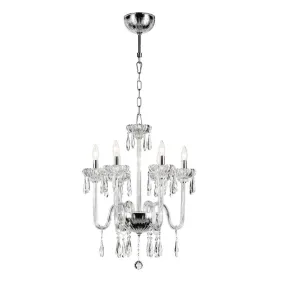 Villa 22 in. 6 Lights Chandelier Chrome Finish