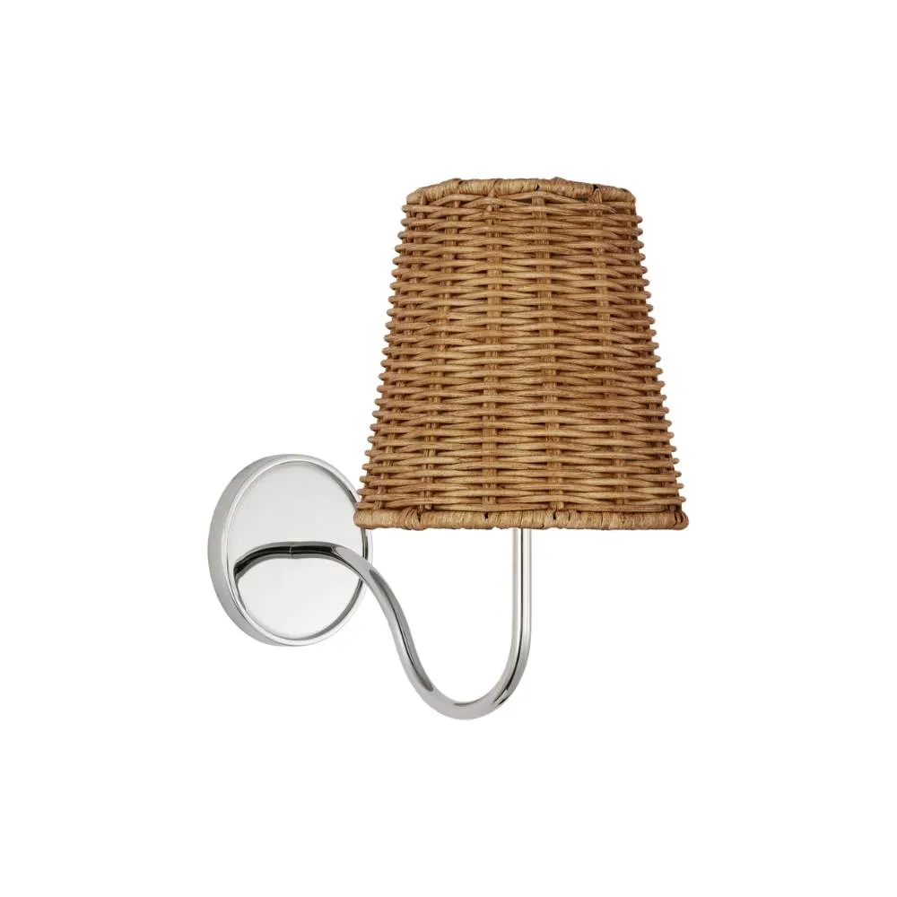 Visual Comfort Lyndsie Small Sconce with Linen or Wicker Shade