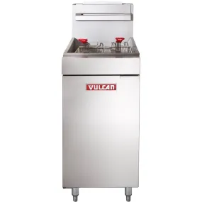 Vulcan LG400 45-50 Lb. Natural Gas Floor Fryer - 120,000 BTU