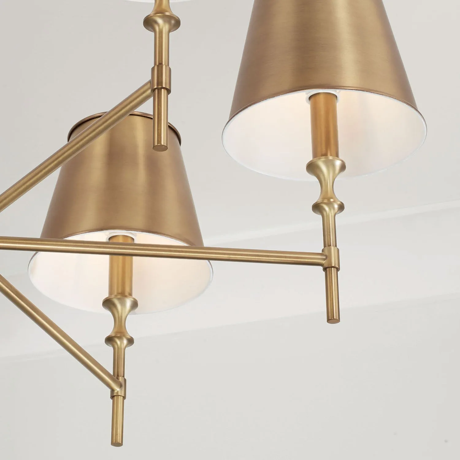 WHITNEY 6-LIGHT CHANDELIER, AGED BRASS