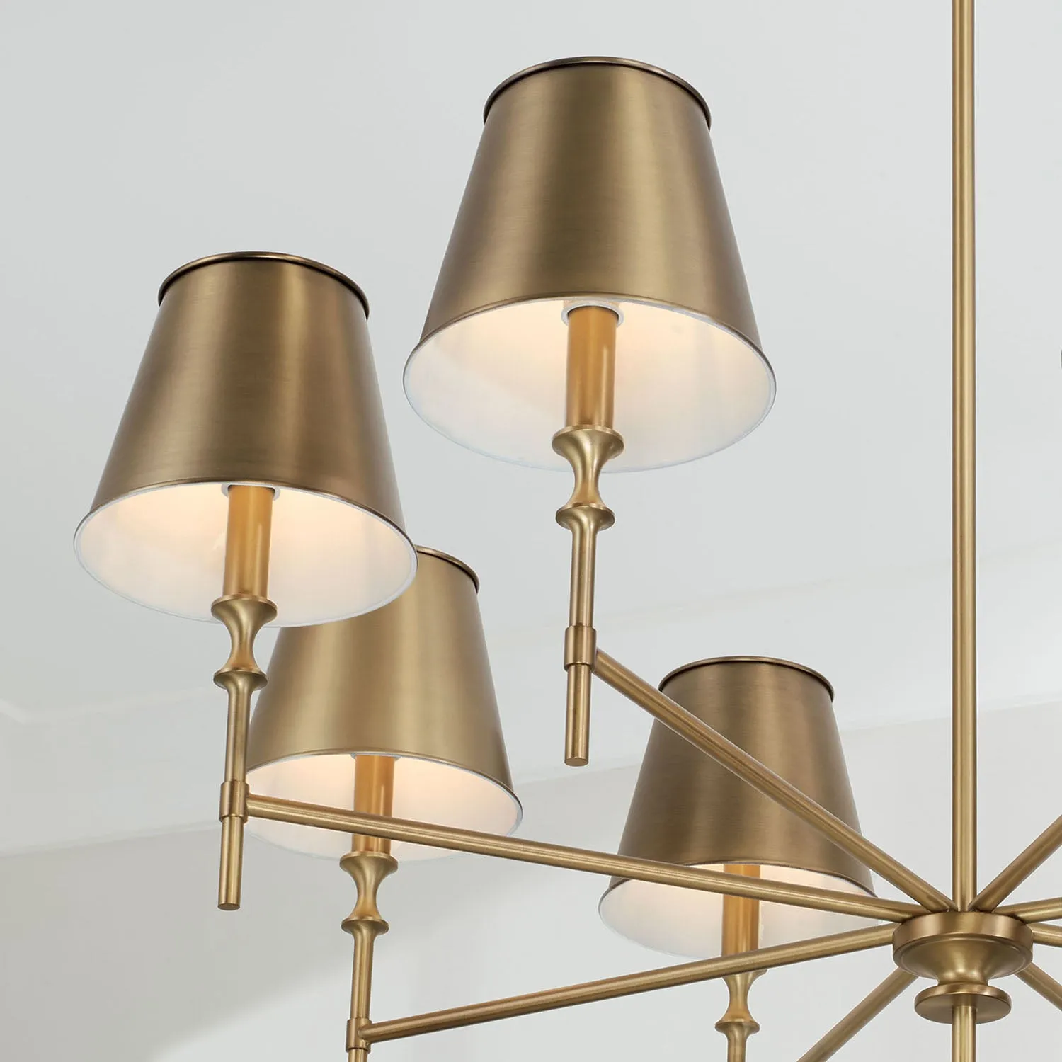 WHITNEY 8-LIGHT CHANDELIER, AGED BRASS