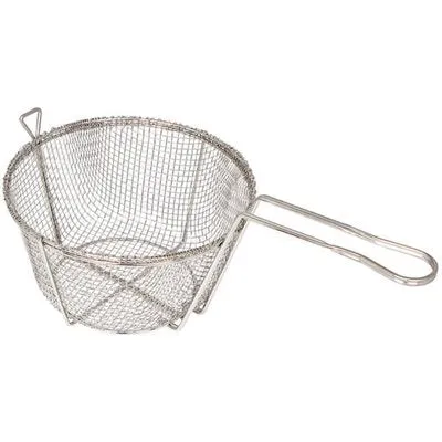 Winco 10.5" Round Fryer #4 Mesh Basket, 6" Deep