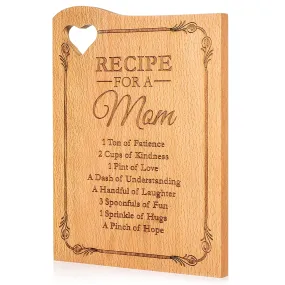 Wooden Cutting Board For Mom - Engraved With Mother Poem - 12X10" Kitchen Cutting Board