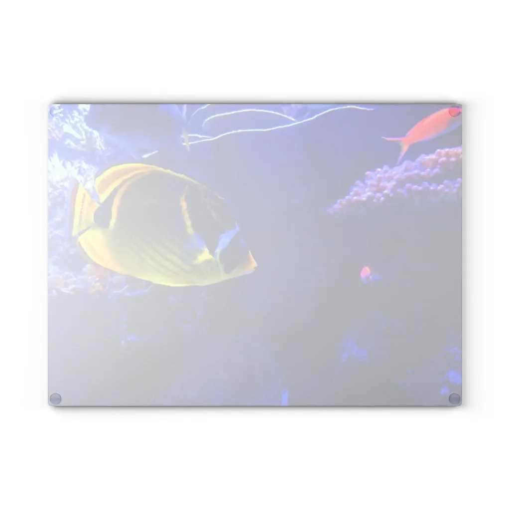 Yellow Fish Glass Cutting Board