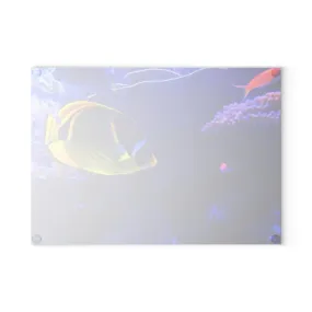 Yellow Fish Glass Cutting Board