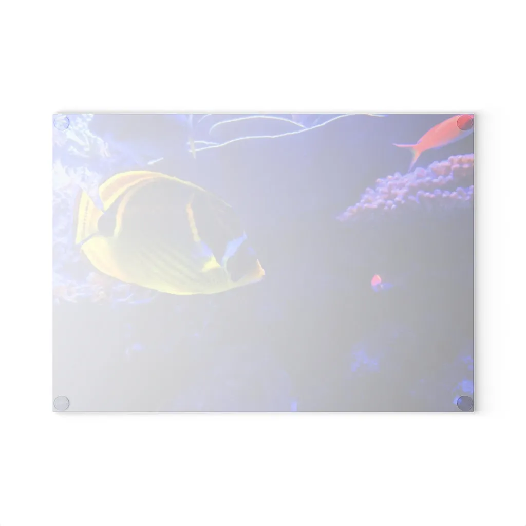 Yellow Fish Glass Cutting Board